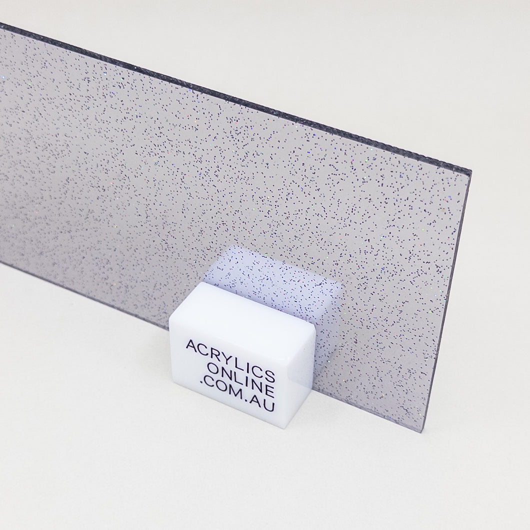 TRANSPAREN BLACK GLITTER ACRYLIC SHEET