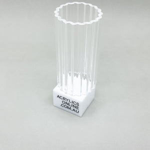 EXTRUDED CLEAR FLUTED ACRYLIC TUBE 50MM