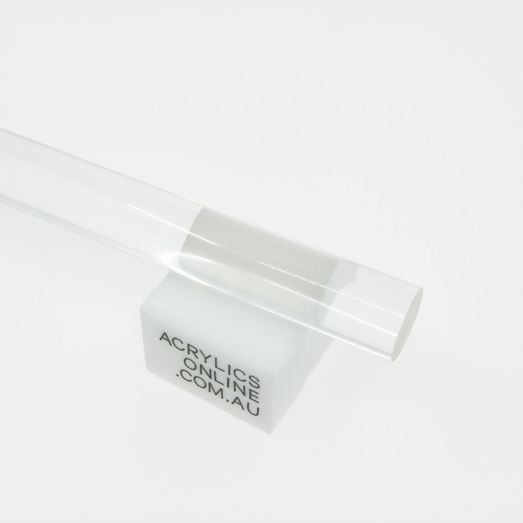 EXTRUDED CLEAR ROUND ACRYLIC ROD 38MM