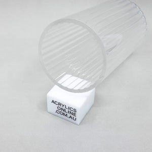 EXTRUDED CLEAR INTERNAL REEDED ACRYLIC TUBE