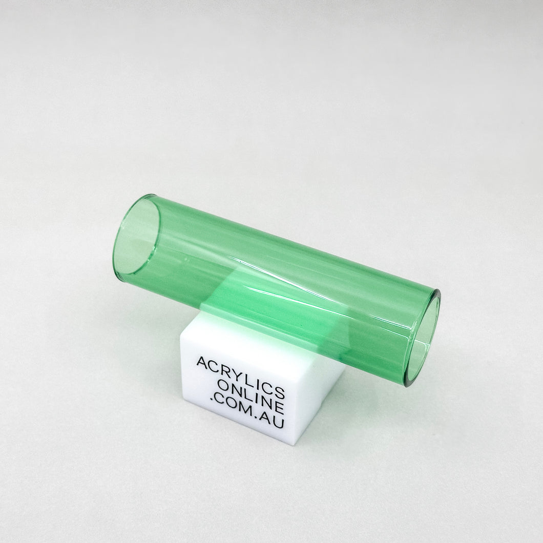 EXTRUDED TRANSPARENT GREEN ACRYLIC TUBE