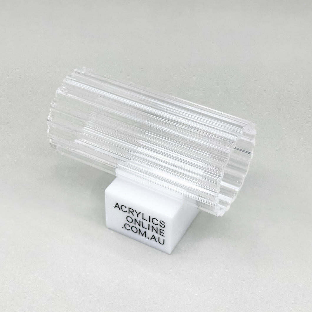 EXTRUDED CLEAR FLUTED ACRYLIC TUBE 50MM