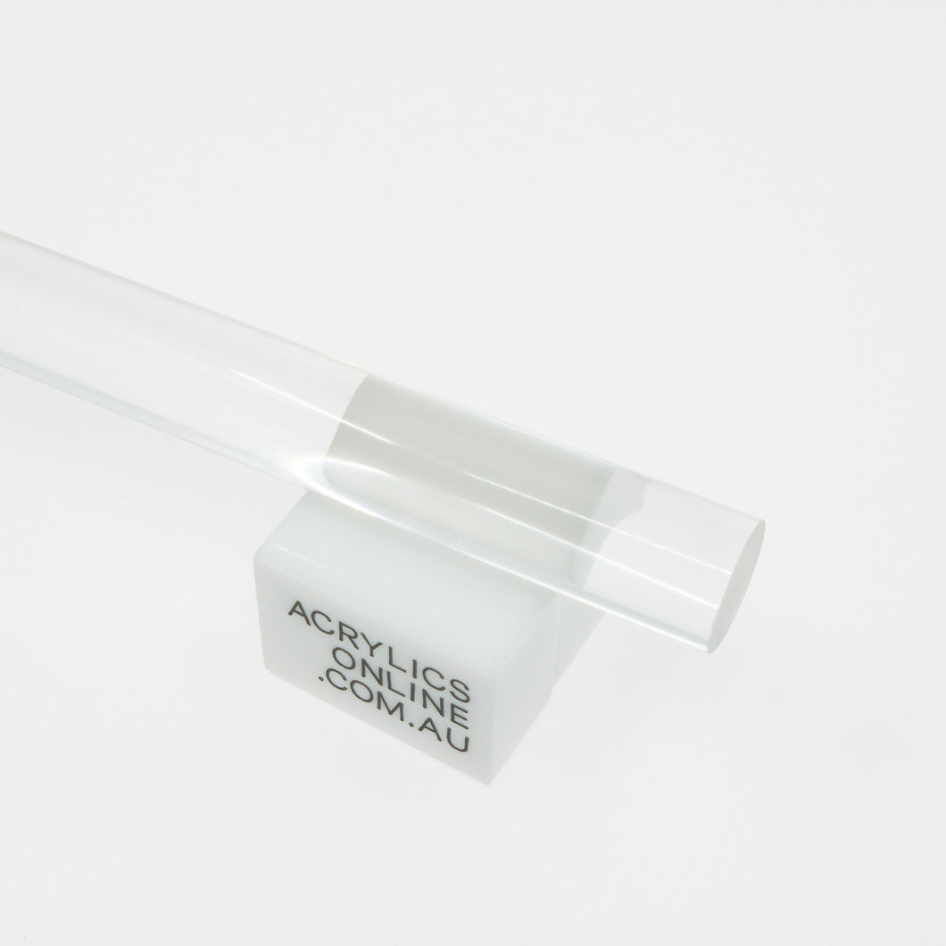 EXTRUDED CLEAR ROUND ACRYLIC ROD 200MM