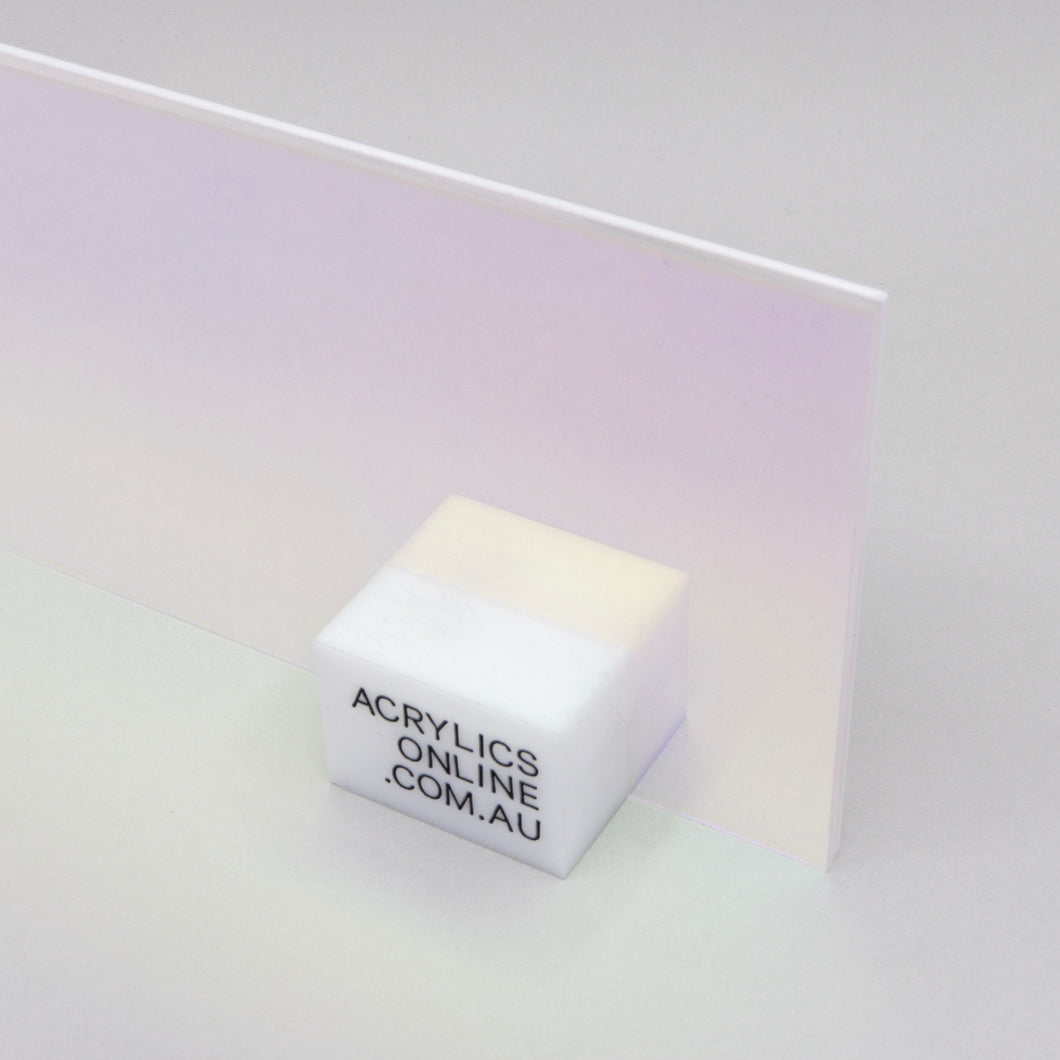 TRANSPARENT IRIDESCENT ACRYLIC SHEET