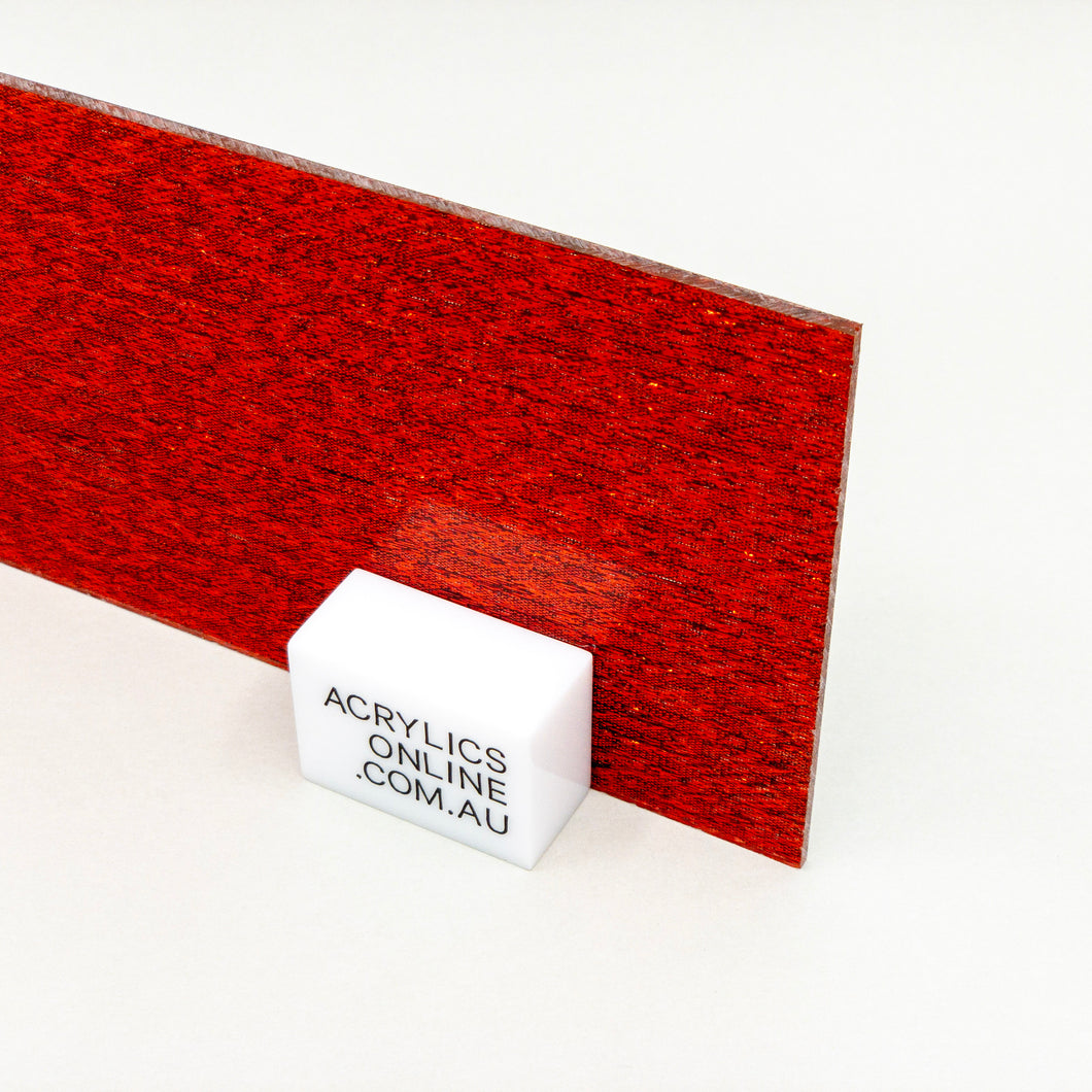 RED FABRIC ACRYLIC SHEET