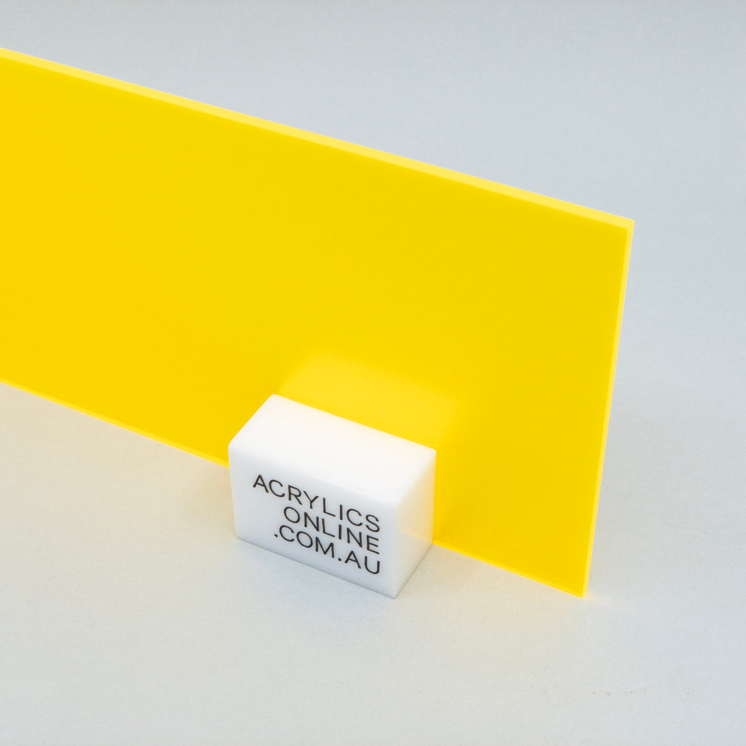 SEMI-TRANSPARENT FLUORESCENT YELLOW ACRYLIC SHEET
