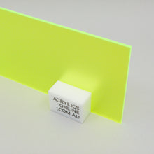 Load image into Gallery viewer, SEMI-TRANSPARENT FLUORESCENT GREEN ACRYLIC SHEET