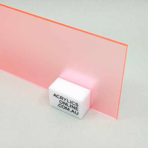 SEMI-TRANSPARENT FLUORESCENT SAKURA PINK ACRYLIC SHEET