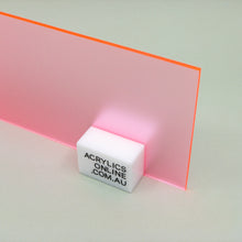Load image into Gallery viewer, SEMI-TRANSPARENT FLAMINGO PINK ACRYLIC SHEET