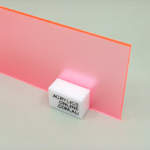 Load image into Gallery viewer, SEMI-TRANSPARENT FLAMINGO PINK ACRYLIC SHEET