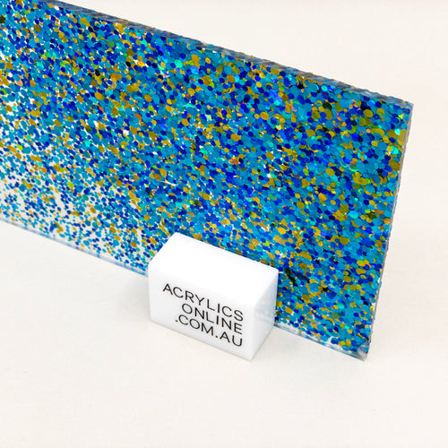 BLUE ISHIHARA GLITTER ACRYLIC SHEET