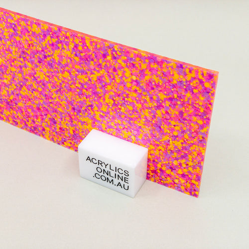 FLUORESCENT CONFETTI ACRYLIC SHEET
