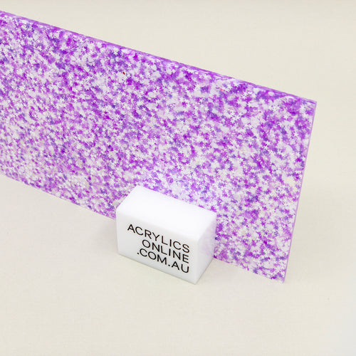PURPLE AND WHITE STARS ACRYLIC SHEET