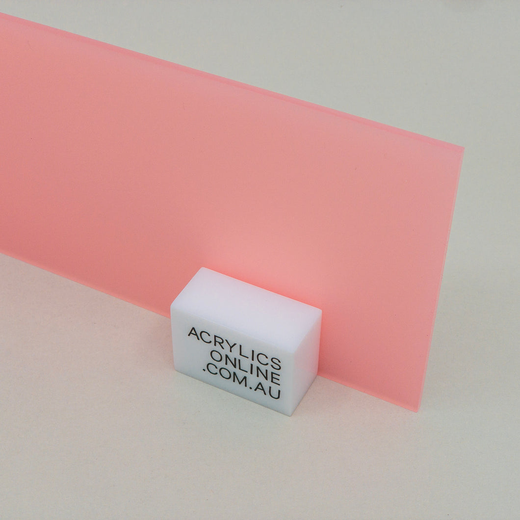 FROSTED BLUSH PINK ACRYLIC SHEET