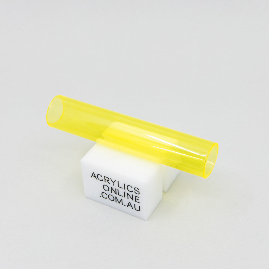 EXTRUDED TRANSPARENT YELLOW ACRYLIC TUBE