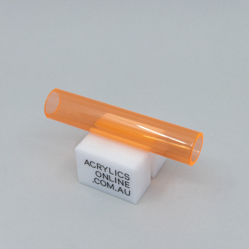 EXTRUDED TRANSPARENT ORANGE ACRYLIC TUBE