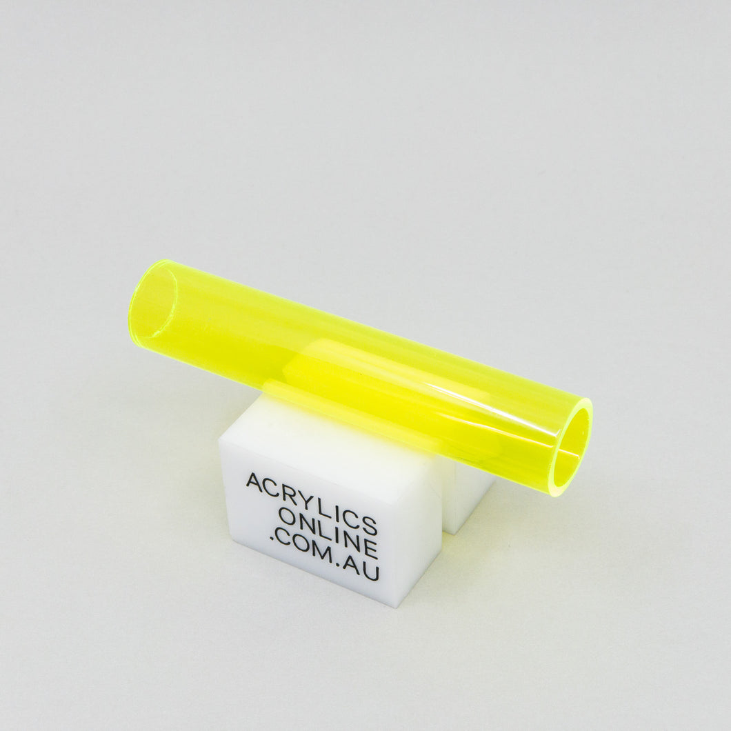 EXTRUDED FLUORESCENT GREEN ACRYLIC TUBE