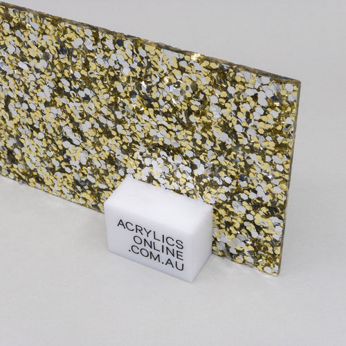 PREMIUM SILVER N GOLD NUGGET ACRYLIC SHEET