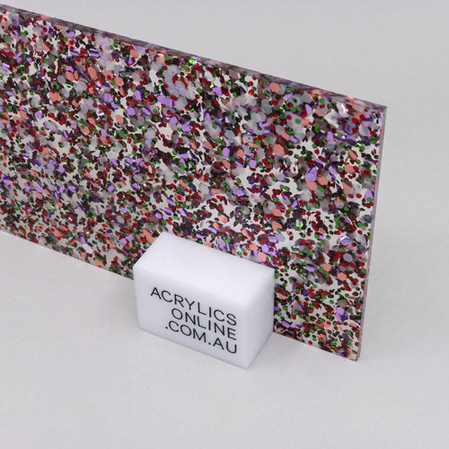 PREMIUM COTTON CANDY GLITTER ACRYLIC SHEET