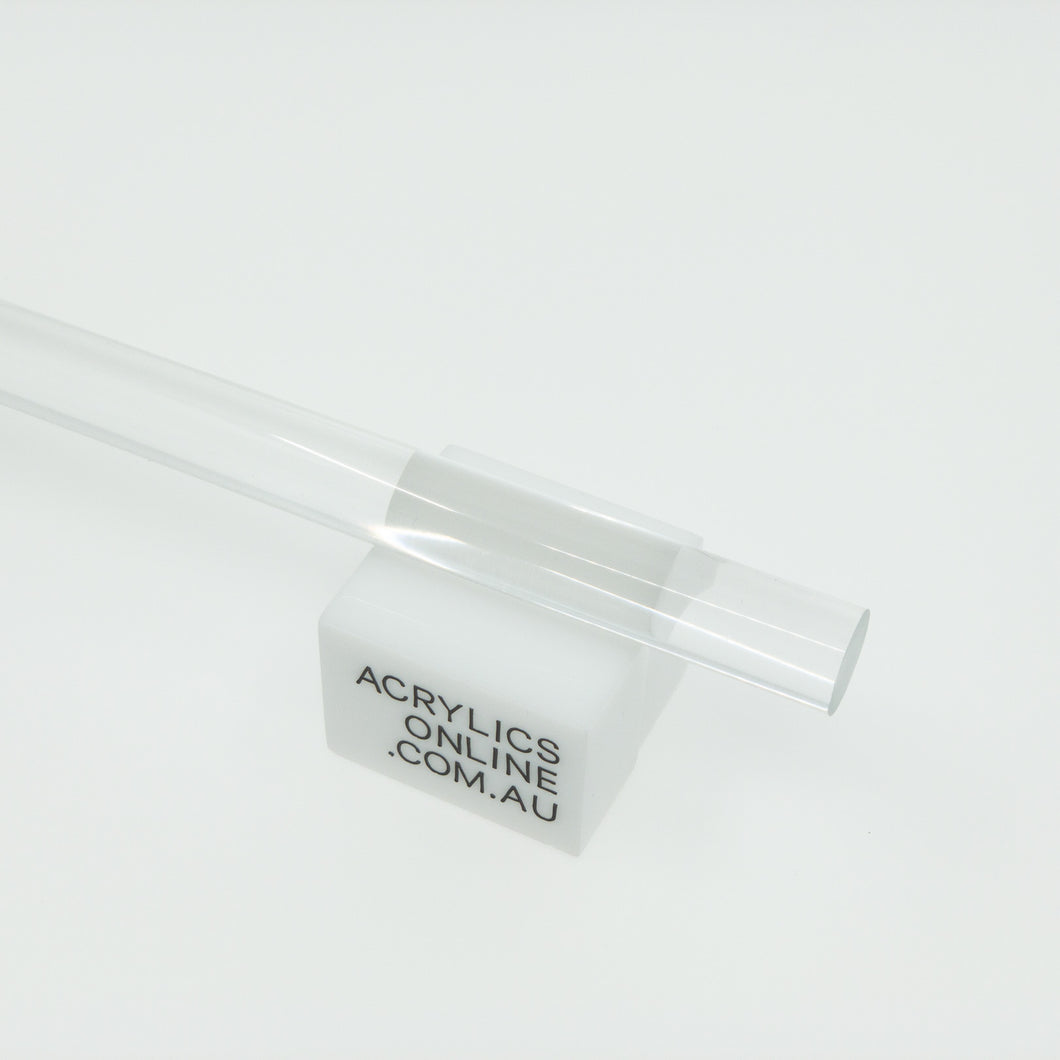 EXTRUDED CLEAR ROUND ACRYLIC ROD 10MM