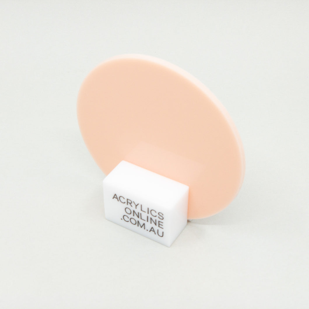 PALE PINK ACRYLIC DISC 3MM
