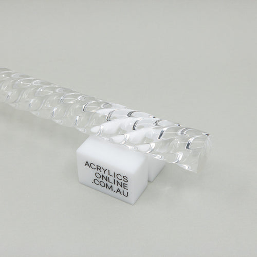 EXTRUDED CLEAR OUTER SPIRAL ROUND ACRYLIC ROD