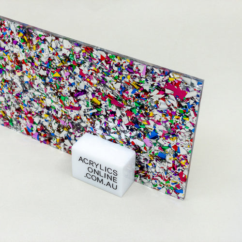 SILVER HEY-FOIL ACRYLIC SHEET