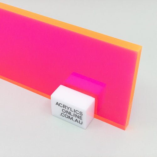 FLUORESCENT PINK ACRYLIC SHEET 20MM