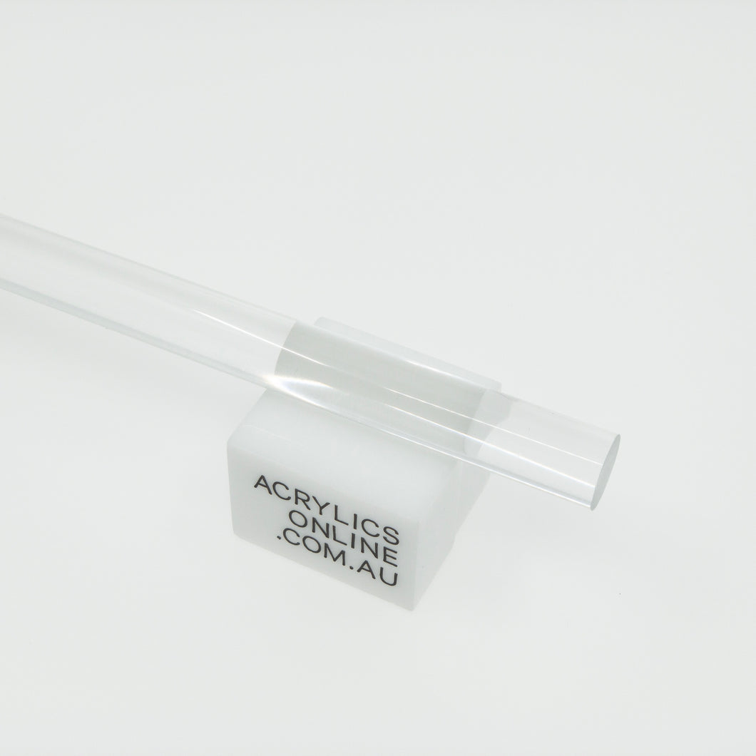 EXTRUDED CLEAR ROUND ACRYLIC ROD 6MM