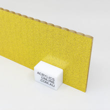 Load image into Gallery viewer, ACRYLIC GOLD GLITTER REEDED SHEET