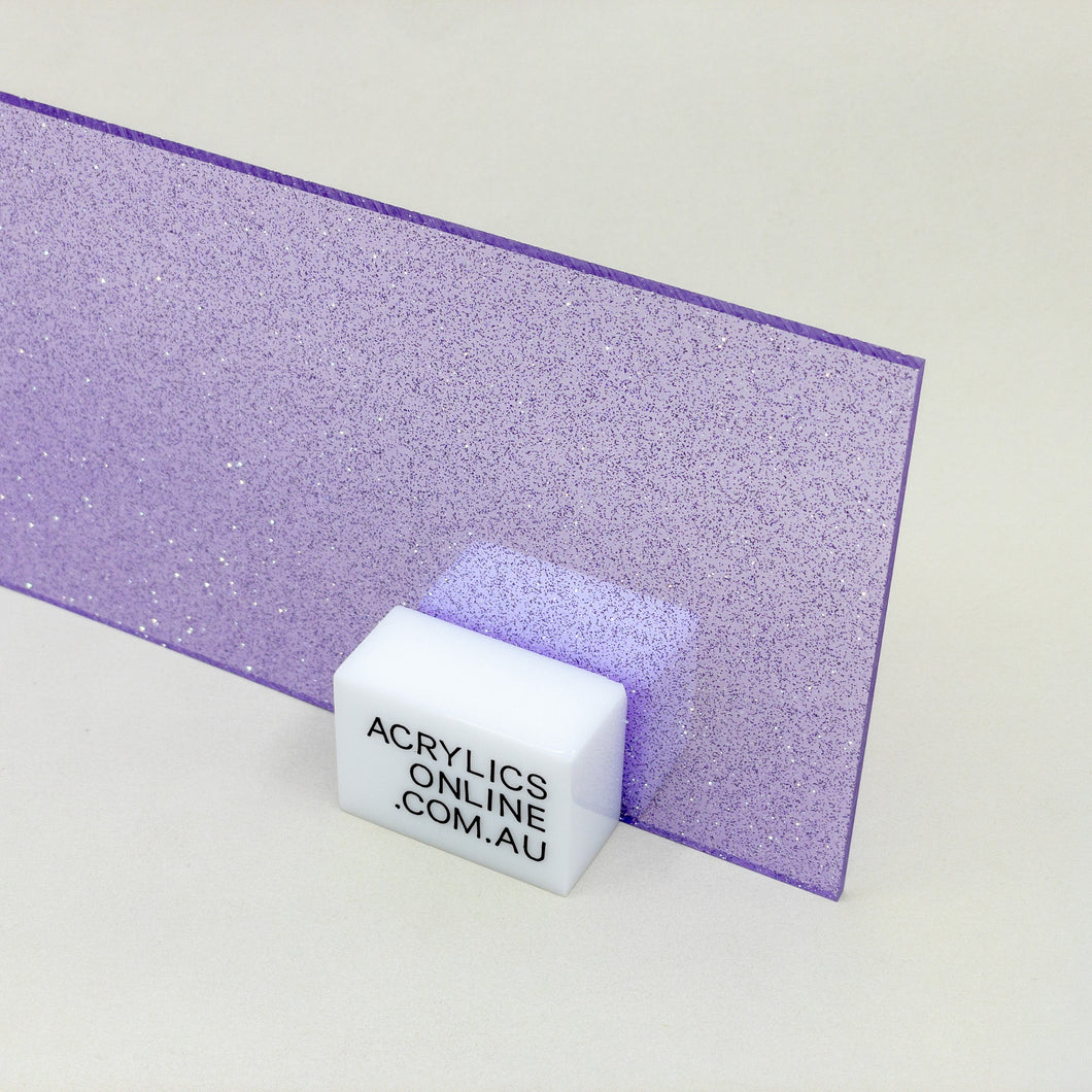 TRANSPAREN PURPLE GLITTER ACRYLIC SHEET