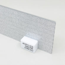 Load image into Gallery viewer, ACRYLIC SILVER GLITTER REEDED SHEET