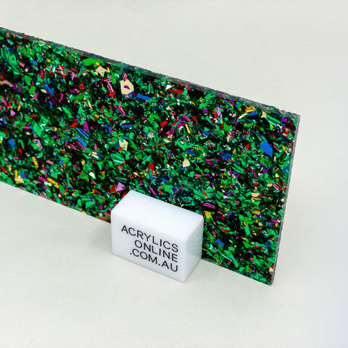 GREEN HEY-FOIL ACRYLIC SHEET